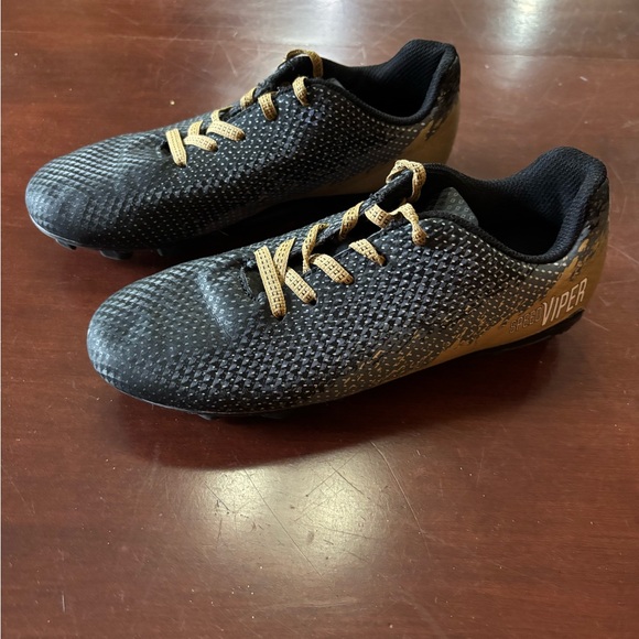 DSG Speed Viper Kids Black and Gold Soccer Cleats - Picture 1 of 5
